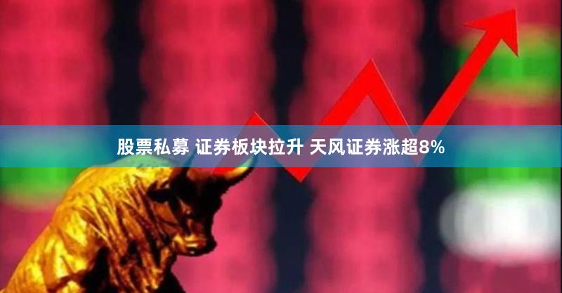 股票私募 证券板块拉升 天风证券涨超8%